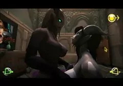 华丽的女孩给了好色钢棒