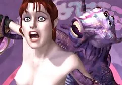 不守规矩的穿制服的男性闯入别人的公寓，将婊子分成两半